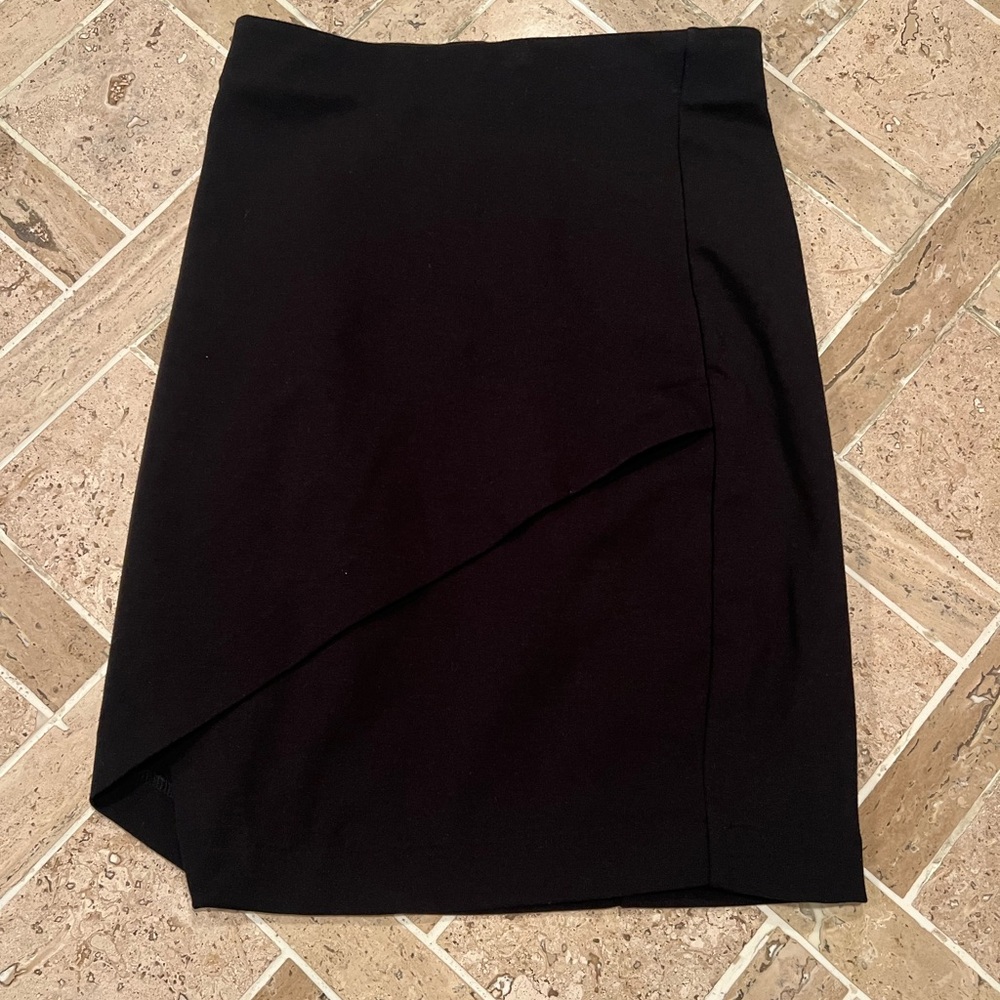 Dynamite Jet Black Mini Asymetric Skirt